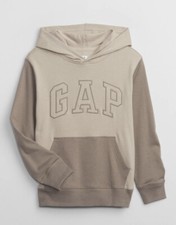 NWT Gap Boys  colorblock pullover Hoodie size XS 4-5 Year Light brown  Beige