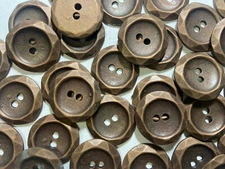 Metal Button w/Cut Beveled Rim Design Old Copper Finish 13mm 15mm 18mm 23mm 4h