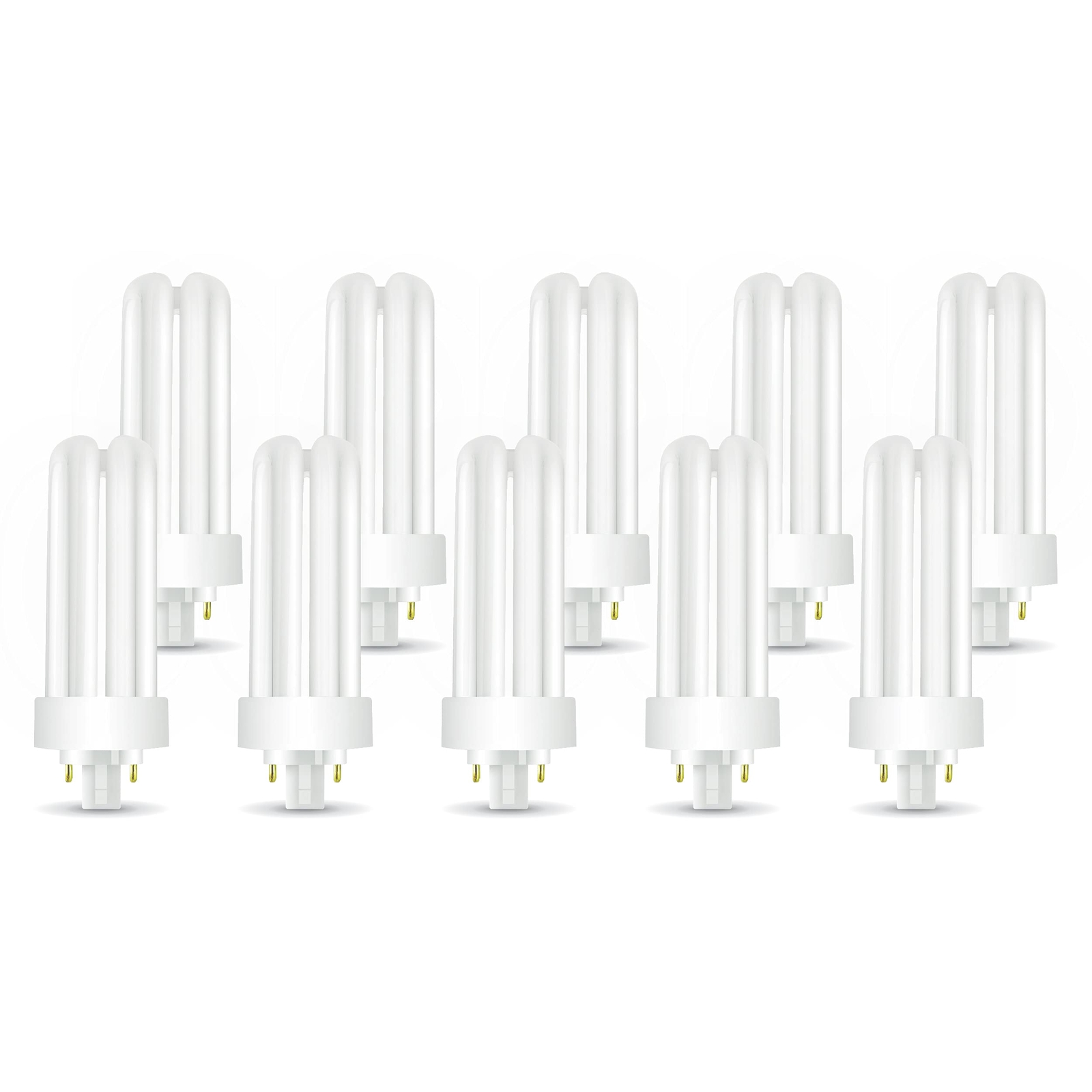 10-Pack PLT-26W 835 4-Pin GX24q-3 26W Triple Tube CFL Bulbs
