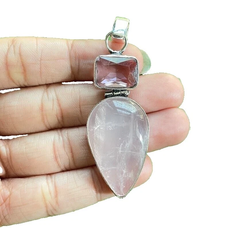 Moda de Cuarzo bohemio Natural Collares y Colgantes