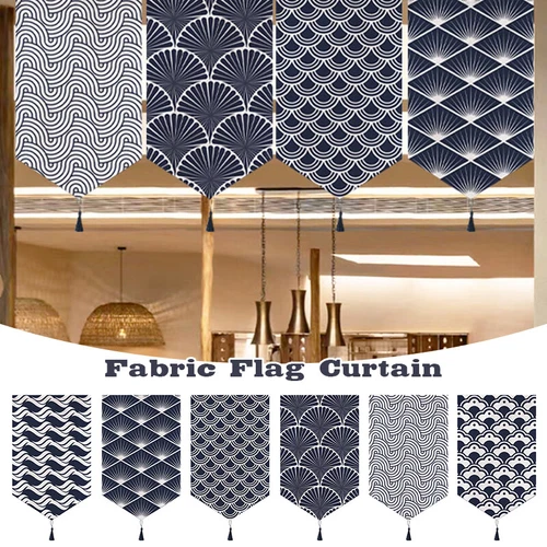 Japanischer Kurzvorhang Welle Dreieck Flagge Küche Trennwand Restaurant Hängen Laden - Bild 2 von 36
