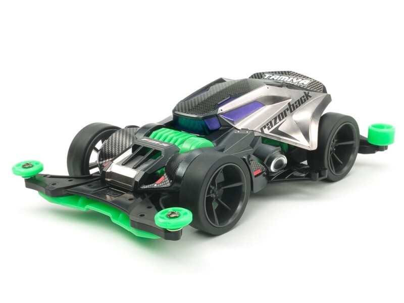 Tamiya Mini 4WD 1/32 Rev series Razorback Kit di Montaggio