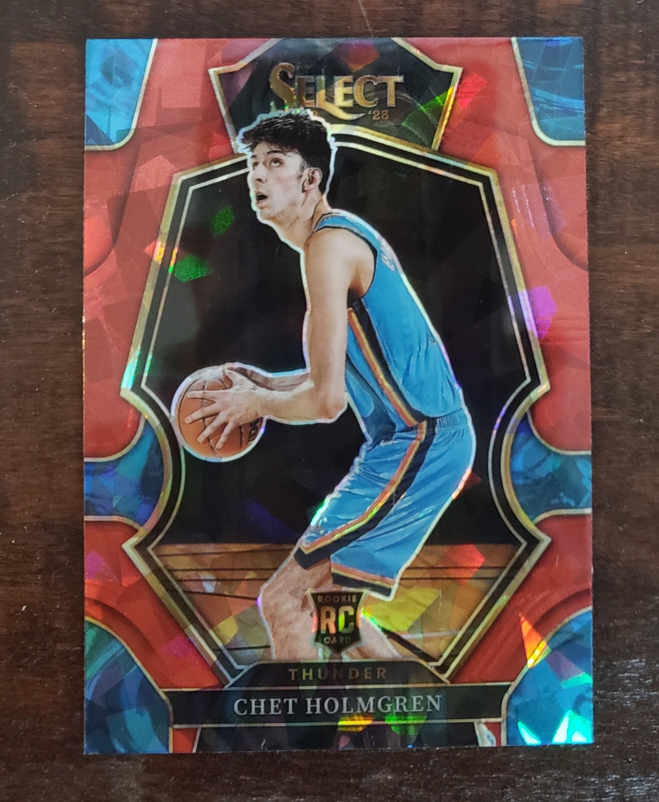 2022-23 Panini Select Premier Red Cracked Ice CHET HOLMGREN #196 RC Thunder