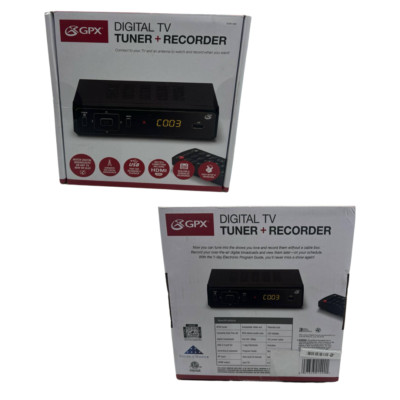 GPX TVTR149B Digital TV Converter Box HDMI USB DVR Tuner Recorder for HDTV