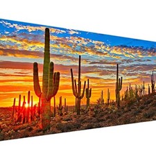 Diamond Painting Kits for Adults,5D Diamond Art Painting Sunset  Cactus cactus
