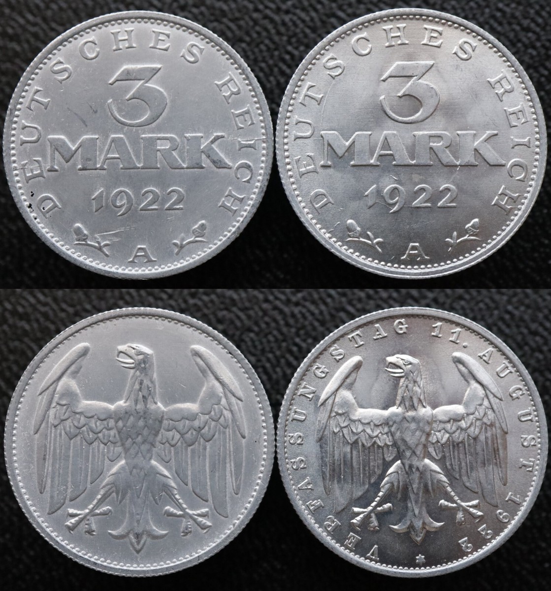 2 different coins x 3 Mark 1922 - KM #28 & KM #29 - Weimar Germany -  (#R150) | eBay