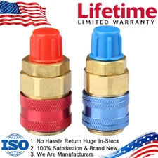2Pack Quick Coupler Adapter Fits Car A/C High Low Side Conversion Adapter Kit