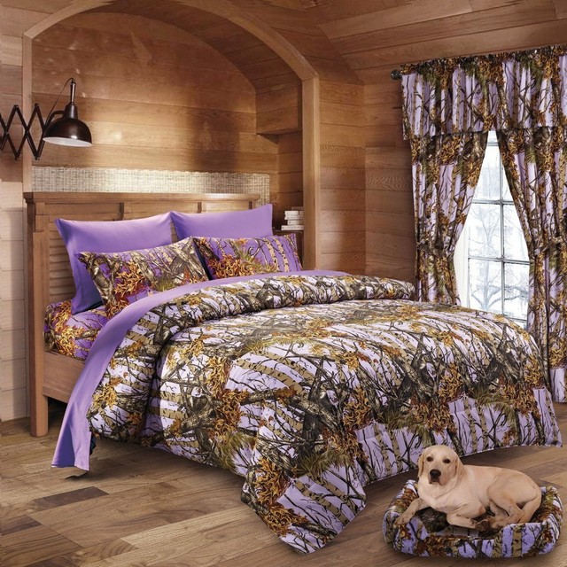 REGAL COMFORT LAVENDER CAMO COMFORTER TWIN SIZE CAMOUFLAGE PURPLE For