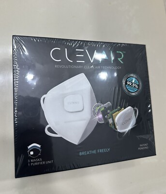 ClevAir is the Smartphone of Face Masks UV-C Light Sterilization Tech 3 PACK