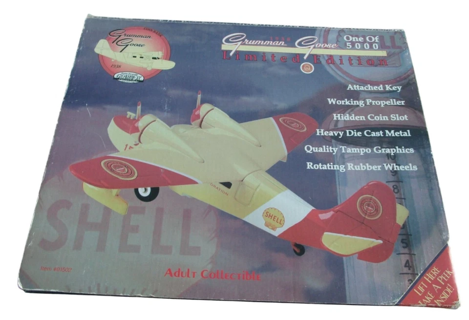 Grumman Goose Shell 1938 Limited Edition Die Cast Coin Bank 1997 Gearbox Toys - Image 2 of 4