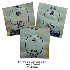 Gruen Watch Crystal x 1 G-S C, Q, S, T, X  Y Style 1930-1960 VTG NOS