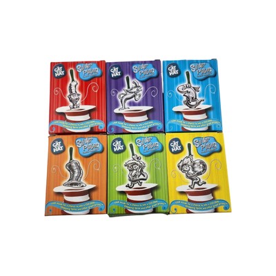 Dr. Seuss Cat in the Hat Silver Plated Ornaments Complete Set 6 Burger King 2003