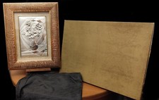  OTTAVIANI in lamina d'argento. cornice lamina oro molto raro.  da collezione