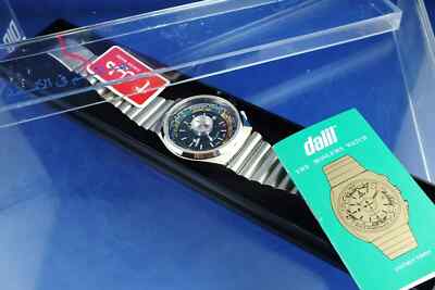 Dalil Monte Carlo Muslim Automatik Uhr 70er Vintage Swiss NOS Boxed AS 2063
