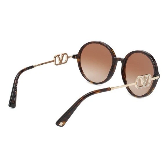 Gafas de sol redondas degradadas Valentino Valentino marrón acetato VA4075 Foto 3 de 4