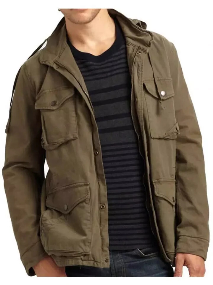 Andrew Garfield The Amazing Spider Man Peter Parker Green Jacket with Hoodie