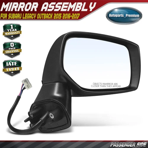 Passenger Power Mirror w/ Heated Blind Spot & Signal for Subaru Legacy Outback