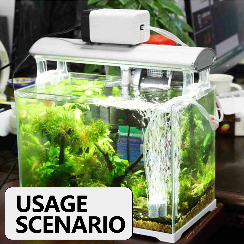 Aqua Aquarium Air Pump Oxygen Fountain Pond Aerator Water Fish