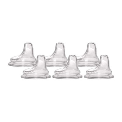 6 Packs of NUK Sippy Cup Bottle Soft Silicone Clear BPA Free Replacement Spouts