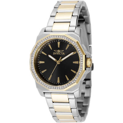 Invicta Women's Watch Speedway Quartz Black Dial Two Tone Bracelet 49112