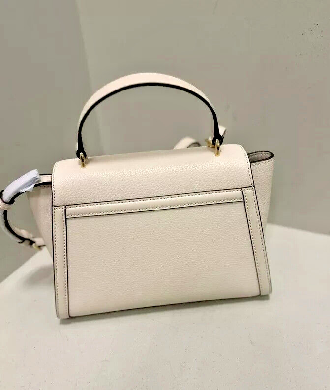 Michael Kors Whitney Leather Satchel Bag MD Flap Shoulder