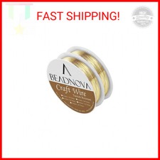 BEADNOVA Bare Copper Wire Tarnish Resistant Jewelry Making Wire Gold Plated, 22