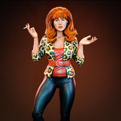 Peggy Bundy, Katey Sagal, Al Bundy, sexy Pin Up, Figur, 3D Druck, UNBEMALT