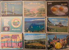 50 Unused Vintage Postcards Lot - Free Shipping - Unposted Mixed 4x6 Large Size