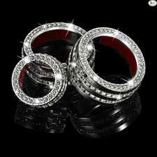 Bling Car Accessories Compatible with AC Knob Covers Center Air Conditioner Knob