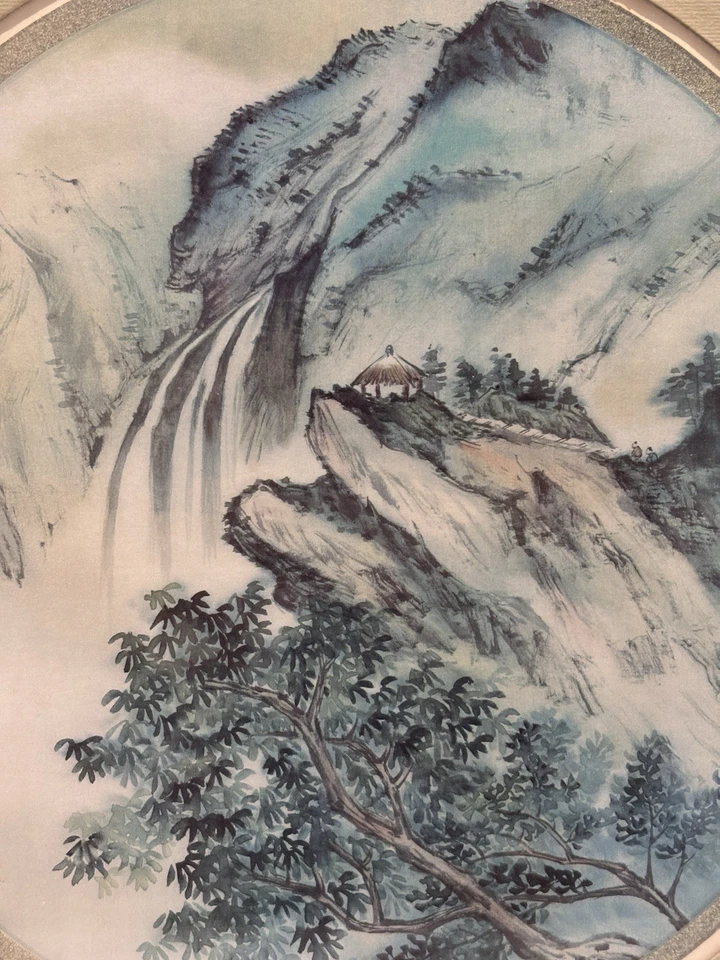 Chinese Landscape Painting on Silk, Signed, Rare Traditional Asian Art Gifts - Image 4 of 4