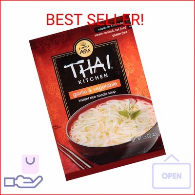 Thai Kitchen Instant Rice Noodle Soup, Garlic and Vegetables, 1.6-Ounce Unit (Pa