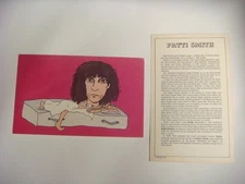 Patti Smith 8x5 rare 1978 Rock Card