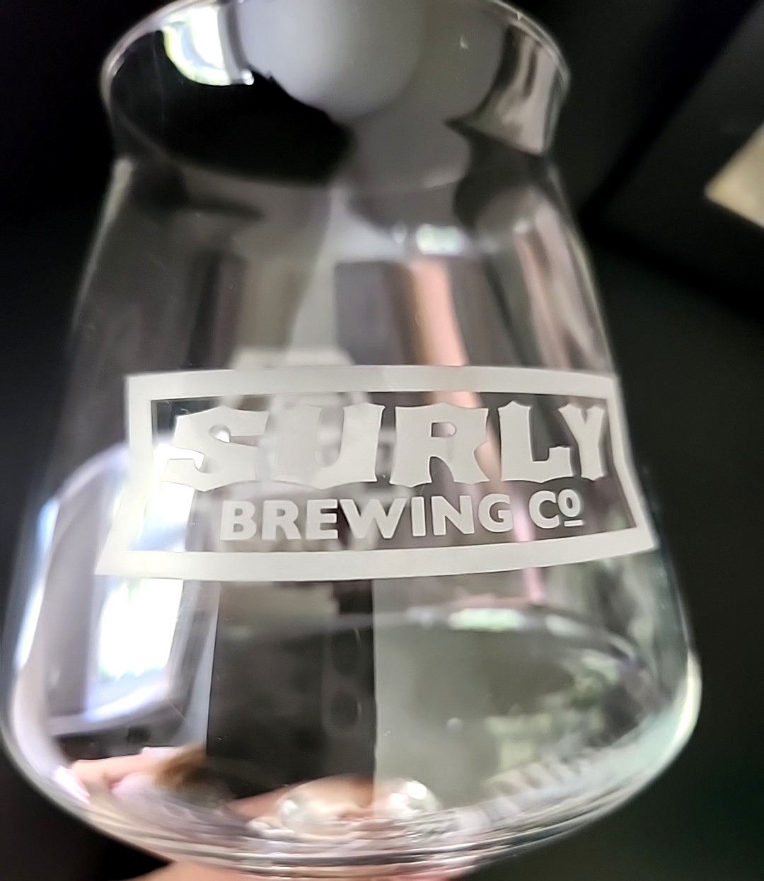 Surly Brewing Co. Etched TEKU Clear Stemmed Beer Glass