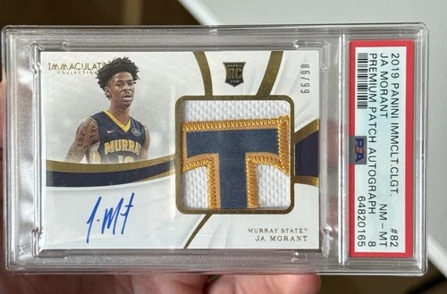 2019-20 Immaculate Ja Morant #82 RC Rookie Auto Patch /99 RPA