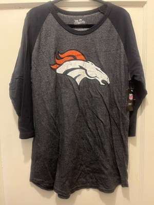 NWT Majestic Threads Women s Denver Broncos Russell Wilson #3 3/4 Sleeve Tee XL