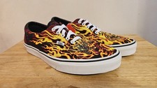 NEW Vans Era Samurai Rising Black Red Flame Canvas Skate Shoes Sneakers