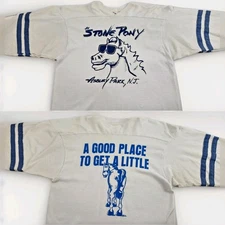 Vintage The Stone Pony Asbury Park NJ 2 Sided Single Stitch Raglan Shirt Size XL