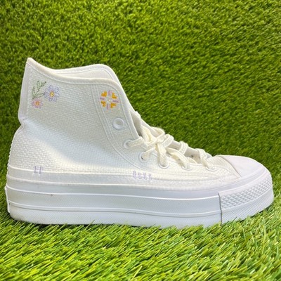 Converse Chuck Taylor All Star Lift Womens Size 9 White Athletic Shoes Sneakers