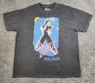 David Bowie Serious Moonlight Tour 83 Men's Gray Short Sleeve T Shirt One Size