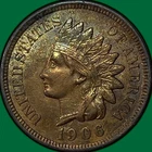 1906 Indian Head Cent Almost Uncirculated AU Coin, Cleaning #41088