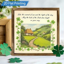 Shamrock Cottage Wooden Plaque Irish Blessing St Patricks Day Wall Decoration
