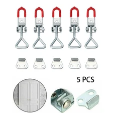 5Pcs Heavy Duty Steel Toggle Latch Catches Adjustable Lock Clamp For Boxes Case