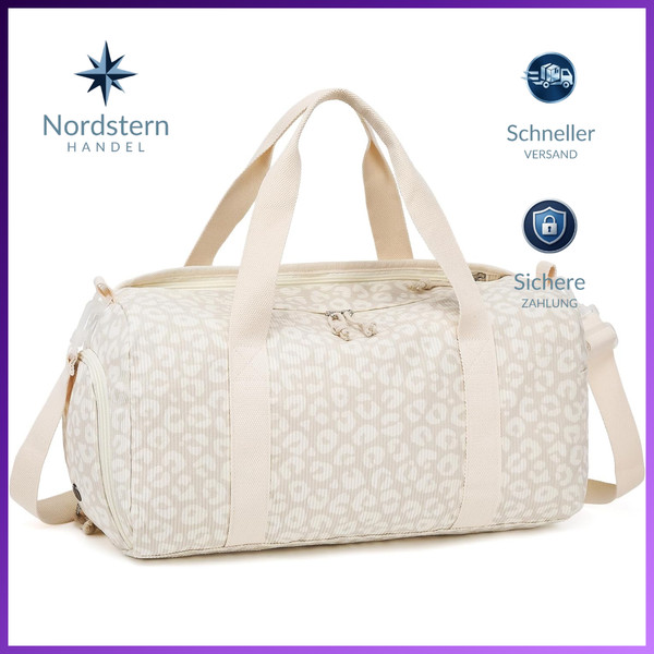 Sporttasche Kinder Schwimmtasche Reisetasche Mit Schuhfach Nassfach Cord-Leopard-image