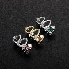 Y2K Vintage 3 Hollow Red Heart CZ Tooth Caps ...