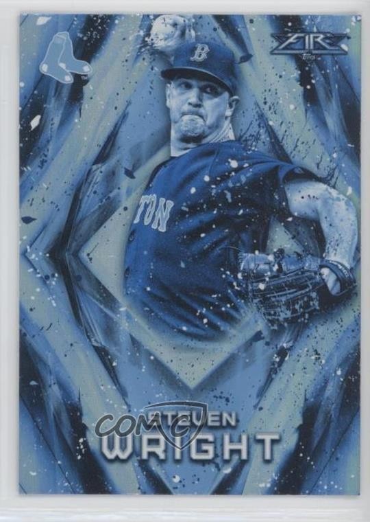 2017 Topps Fire Blue Chip Steven Wright #64 2he