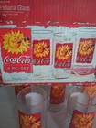 Vintage set of 8 coke drink  glasses with original box