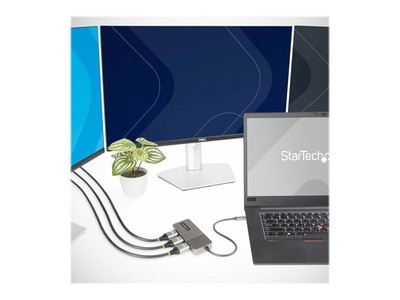 StarTech.com 3-Port USB-C MST Hub USB Type-C to 3x HDMI Multi-Monitor Adapter