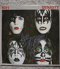 ACE FREHLEY HAND SIGNED /AUTOGRAPHED KISS DYNASTY ALBUM COVER