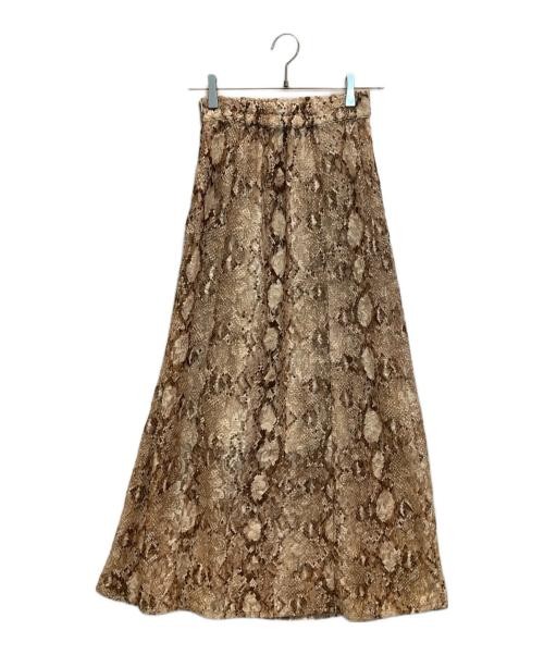 Ameri Python Beige Lace Skirt Polyester Used - image 2
