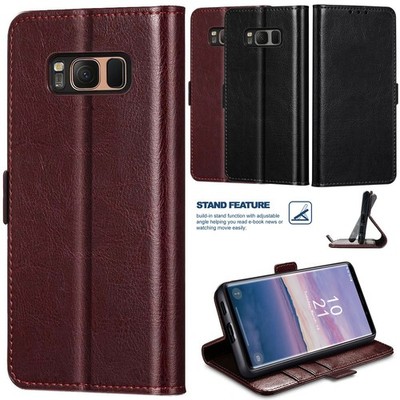 PU Leather Wallet Pouch Case Flip Cover For Samsung Galaxy S8/S8 Plus S9/S9 Plus